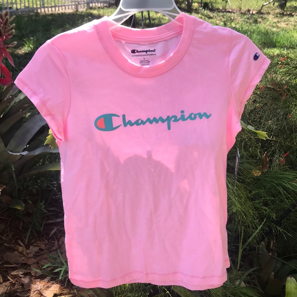 Girls Pink Champion shirt NWT Large t-shirt